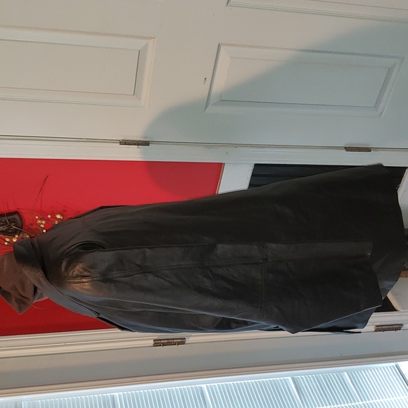 FF TRIBECA STUDIO 2XL LEATHER THREE-QUARTER LENGTH BLACK JACKET COAT - Picture 4 of 11